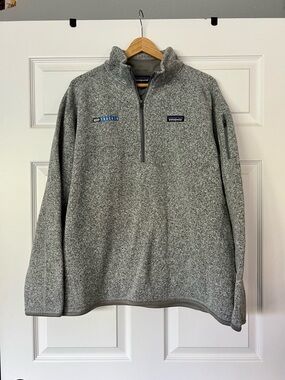 NWT! Womenβs Patagonia Gray Quarter-Zip Fleece Pullover